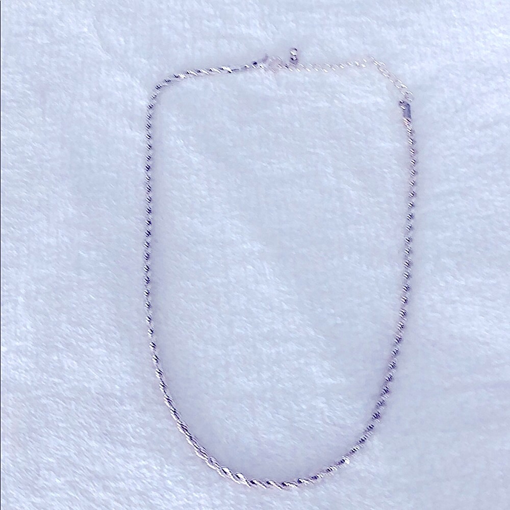Silver rope chain (not SS).